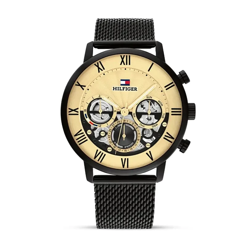 Tommy Hilfiger Legend Multifunction Gold Skeleton Dial Men's Watch | 1710568